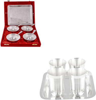 

G S Museum Pack of 14 Dinner Set(Silver Plated)