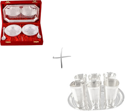 

G S Museum Pack of 12 Dinner Set(Silver Plated)