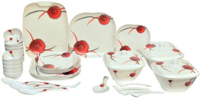 

KUNKA Dinner set Pack of 40 Dinner Set(Melamine)