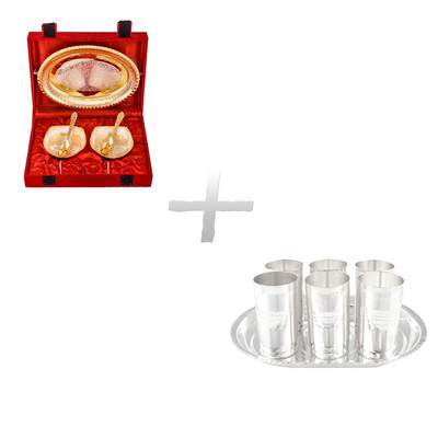 

G S Museum Pack of 12 Dinner Set(Silver Plated)