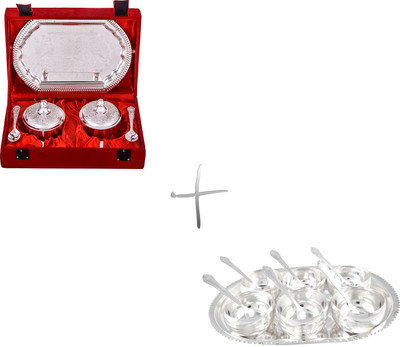 

G S Museum Pack of 18 Dinner Set(Silver Plated)