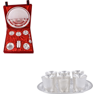 

G S Museum Pack of 15 Dinner Set(Silver Plated)