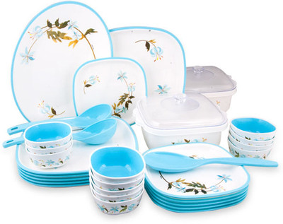

Nayasa Square Blue Pack of 32 Dinner Set(PP (Polypropylene))