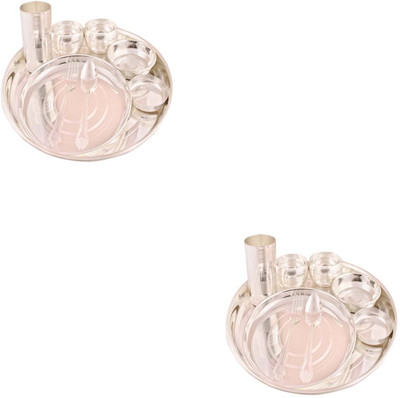 

G S Museum Pack of 18 Dinner Set(Silver Plated)