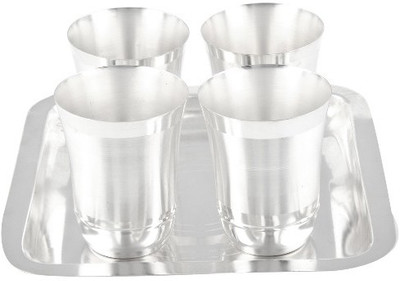 

Raj Laxmi Pack of 5 Dinner Set(Silver Plated)
