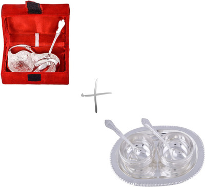 

G S Museum Pack of 7 Dinner Set(Silver Plated)
