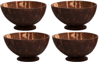 

Cocotensils Bowl (set of four) Pack of 4 Dinner Set(Bamboo)