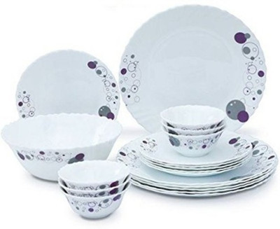 LAOPALA Pack of 27 Opalware Diva Classique Purple Haze Dinner Set(Microwave Safe)