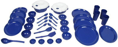 40% OFF on Cuttingedge Dinner set Round 51pc Blue Microwave safe Air tight Bpa free Pack of 51 Dinner Set(Polypropylene) 40% OFF on Cuttingedge Dinner set Round 51pc Blue Microwave safe Air tight Bpa free Pack of 51 Dinner Set(Polypropylene)