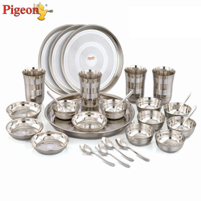 Pigeon Lunch Set Pack of 28 Dinner Set(Stainless Steel) available at flipkart for Rs.1599