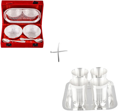 

G S Museum Pack of 10 Dinner Set(Silver Plated)
