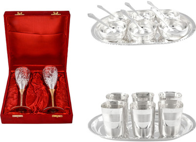 

G S Museum Pack of 22 Dinner Set(Silver Plated)