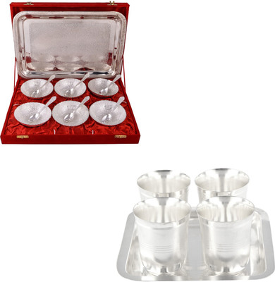 

G S Museum Pack of 18 Dinner Set(Silver Plated)