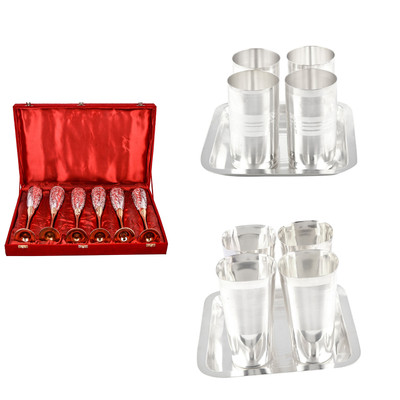 

G S Museum Pack of 16 Dinner Set(Silver Plated)