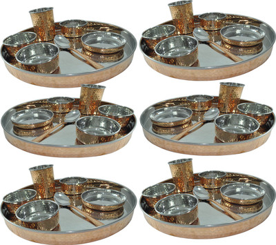 

DakshCraft Hammered Pack of 42 Dinner Set(Stainless Steel)
