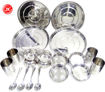 

Jk Vallabhdas Silver Touch Pack of 20 Dinner Set(Stainless Steel)
