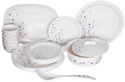 

Borosil Lavender Bliss Milano Pack of 35 Dinner Set(Melamine)