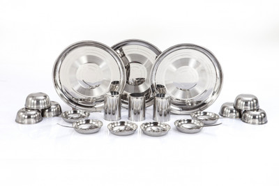 Apricot Pack of 24 Stainless Steel Dinner Set Apricot Pack of 24 Stainless Steel Dinner Set