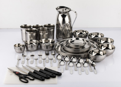 

Mahavir Pack of 61 Dinner Set(Stainless Steel)