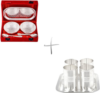 

G S Museum Pack of 10 Dinner Set(Silver Plated)