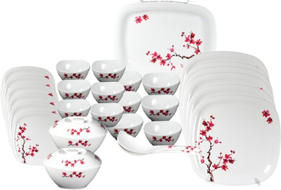 

Milton SQUARE CERISE Pack of 31 Dinner Set(Melamine)