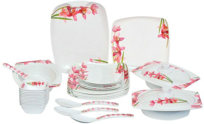 

KUNKA Dinner set Pack of 34 Dinner Set(Melamine)
