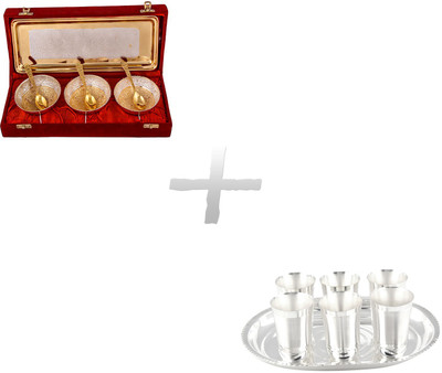 

G S Museum Pack of 14 Dinner Set(Silver Plated)