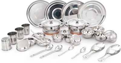

Mahavir Pack of 32 Dinner Set(Stainless Steel)