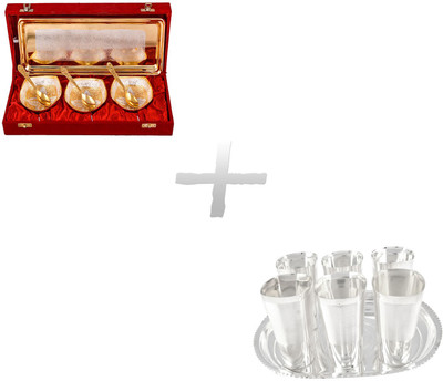 

G S Museum Pack of 14 Dinner Set(Silver Plated)
