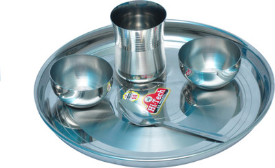 

Life Line Services Pack of 5 Dinner Set(Stainless Steel)
