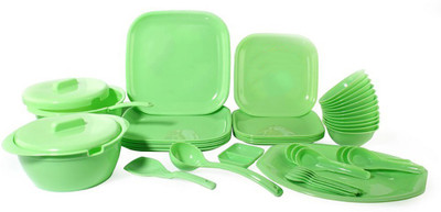 

TG Shoppers Dineware Square Plain Pack of 45 Dinner Set(PP (Polypropylene))
