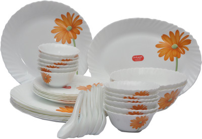 

Laopala Crimson Bloom Pack of 33 Dinner Set(Opalware)
