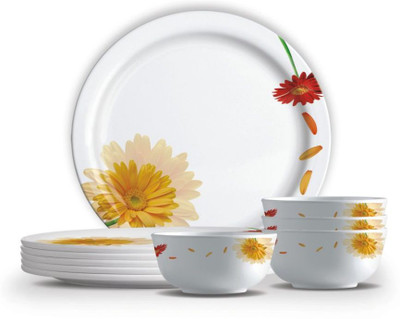 

Milton Lissiome Gerbera Pack of 18 Dinner Set(Melamine)