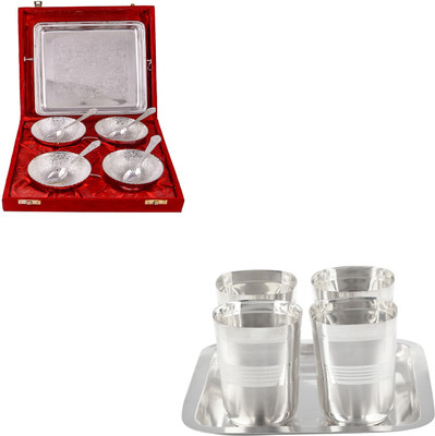 

G S Museum Pack of 14 Dinner Set(Silver Plated)