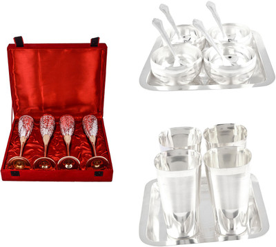 

G S Museum Pack of 18 Dinner Set(Silver Plated)