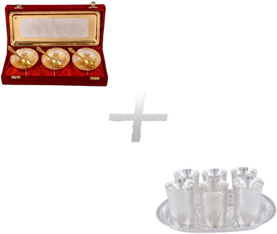 

G S Museum Pack of 14 Dinner Set(Silver Plated)