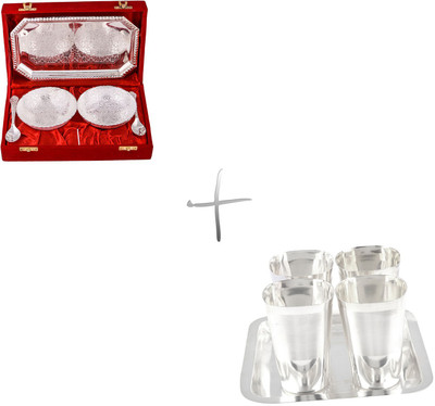 

G S Museum Pack of 10 Dinner Set(Silver Plated)
