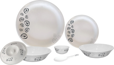 

Servewell Traditional Black Pebbles Pack of 23 Dinner Set(Melamine)