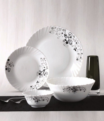 

Laopala Diva Mystrio Black Pack of 13 Dinner Set(Opalware)
