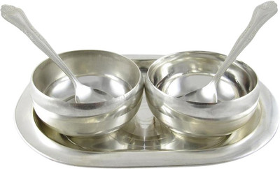 

GoldGiftIdeas Two Manchurian Bowl Spoon Tray Serving Set(Pack of 5)