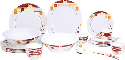 

Thaiware Sandra Red Pack of 32 Dinner Set(Melamine)