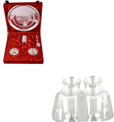 G S Museum Pack of 10 Dinner Set(Silver Plated)