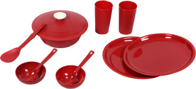 14% OFF on Cuttingedge Microwaveable Dinner Set, Red( DSrnd10_R) Pack of 10 Dinner Set(Polypropylene) 14% OFF on Cuttingedge Microwaveable Dinner Set, Red( DSrnd10_R) Pack of 10 Dinner Set(Polypropylene)