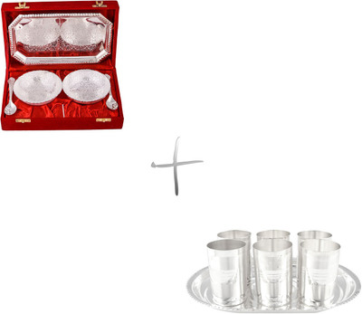 

G S Museum Pack of 12 Dinner Set(Silver Plated)