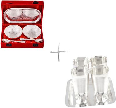 

G S Museum Pack of 10 Dinner Set(Silver Plated)