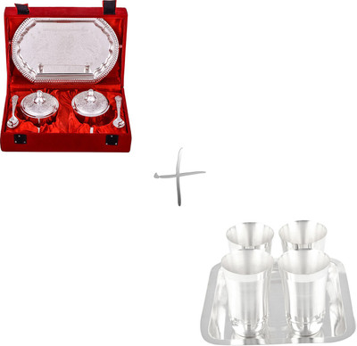 

G S Museum Pack of 10 Dinner Set(Silver Plated)