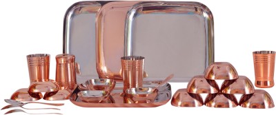 Dynore Pack of 24 Stainless Steel Bottom Copper Plating Dinner Set(Steel)