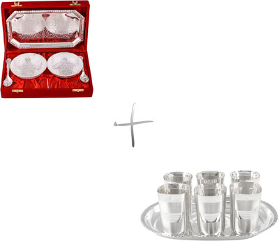 

G S Museum Pack of 12 Dinner Set(Silver Plated)