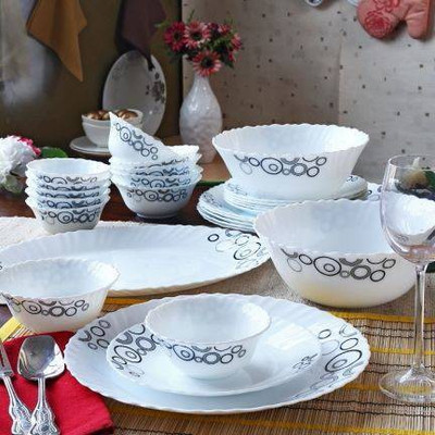 

Laopala Misty Drops Pack of 33 Dinner Set(Ceramic)