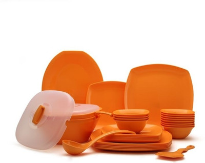 

Crown Craft Square Pack of 32 Dinner Set(Plastic)